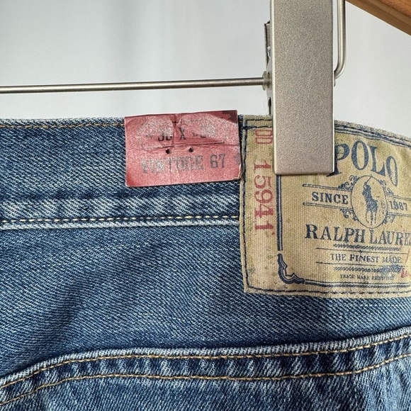 NWT Polo Ralph Lauren Vintage 67 Cotton Straight Leg Jeans in‎ Blue Size 36 x 30 - Picture 5 of 8
